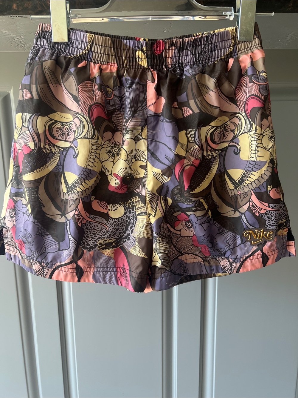 Nike Women’s Floral Athletic Shorts — Purple, Pink, Yellow NWOT